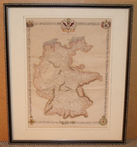 Original Engraved Map of Germany.