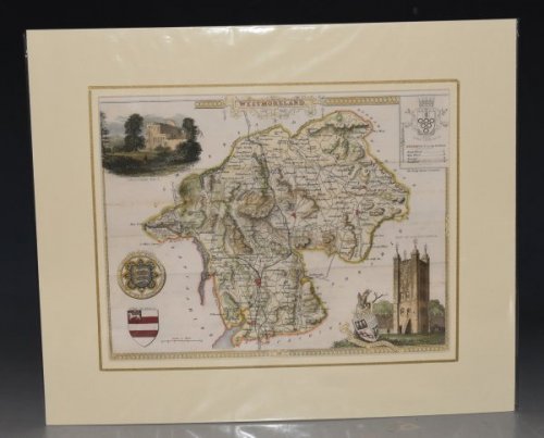 ORIGINAL ENGRAVED MAP OF WESTMORELAND. From “The English Counties Delineated”. Or, A Topographical Description of England.