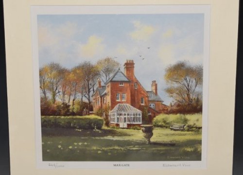 Signed Limited Edition Print of "Max Gate" Thomas Hardy's Residence, Dorchester Numbered 105/1000 and signed in pencil by Aritist.