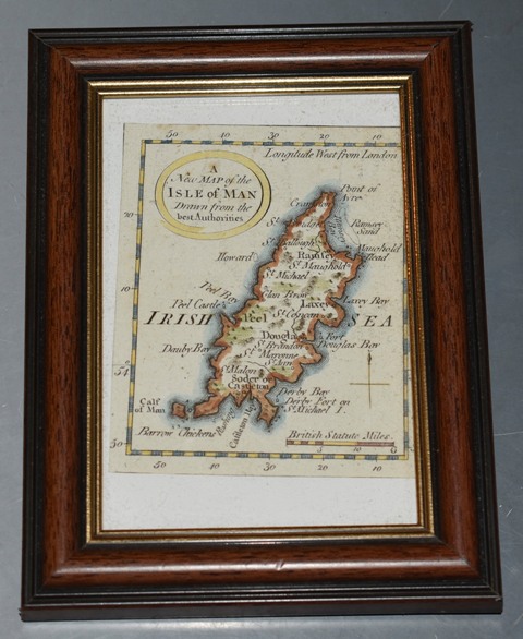 ORIGINAL New Map of the Isle of Man. Miniature map