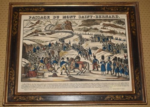 Original Coloured Lithograph LE PASSAGE DU MONT SAINT-BERNARD or THE PASSAGE OF MONT SAINT-BERNARD