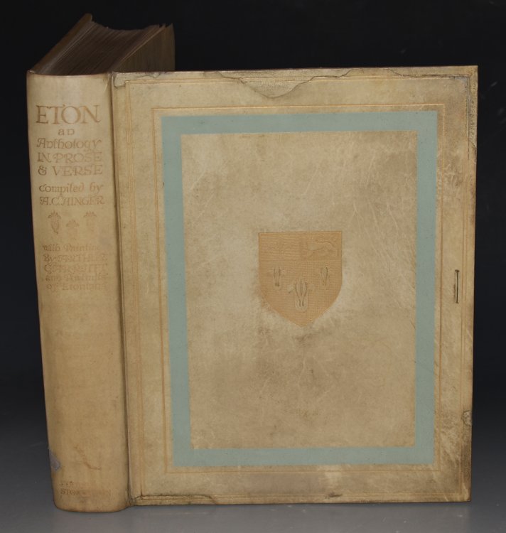 Eton In Prose and Verse. Selected by A. C. Ainger of Trinity College, Cambridge, formerly Senior Assistant Master in Eton College, with 30 plates in colour reproduced from Paintings by Arthur Garratt and from Portraits in the College. Signed Limited Edition.