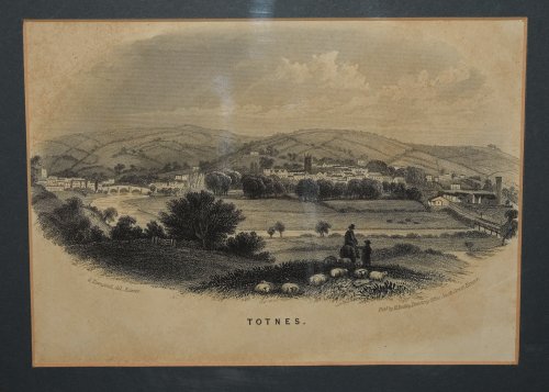 Totnes. Engraving.