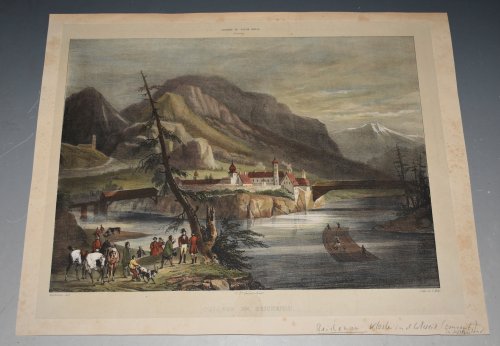 Ronmy. SWITZERLAND Reichenau College. Royal Palace Gallery. Leborne delt. Figs. by V. Adam. JP Quénot direx. Litho by C: Motte.