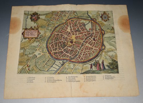Original Antique map - Bird's-eye City of (Mechelen). Belgium Nitidissimae Civitatis Mechlineensis In Meditullio Brabantiae Sitae Exactis: Delineatio