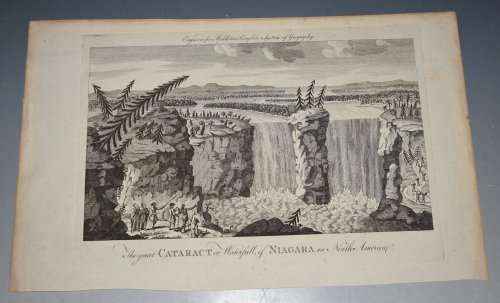 The great CATARACT or Waterfall, of NIAGARA in North America. A quaint late 18th century depiction of Niagara Falls, Canada / USA which appeared in Charles Theodore Middleton's A New And Complete System of Geography (London: J. Cooke, 1778).