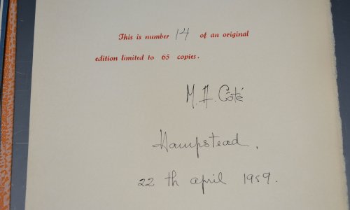 20 Poems Illustrated by M-A. Cote. Signed Limited Edition in Slipcase.
