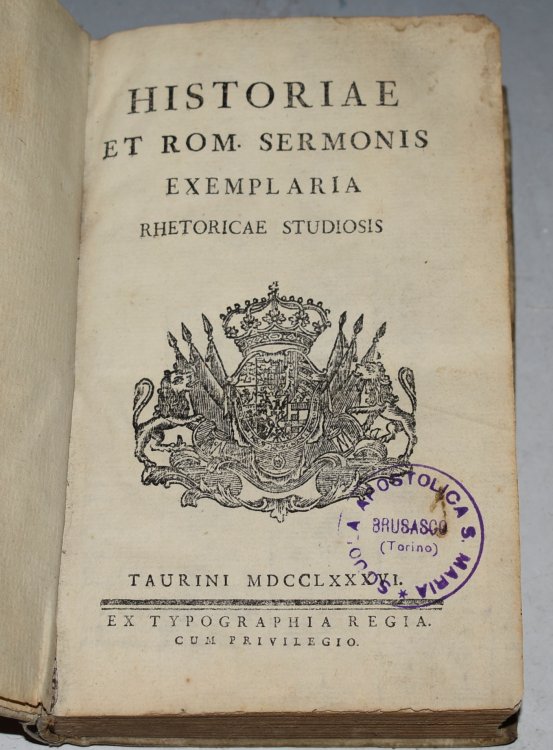 HISTORIAE ET ROM. SERMONIS EXEMPLARIA RHETORICAE STUDIOSIS