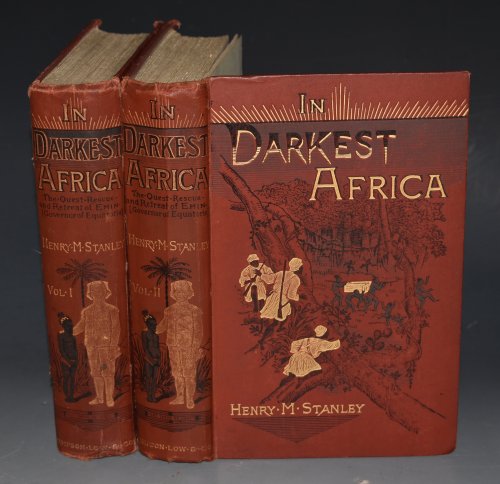 In Darkest Africa. Or: The Quest, Rescue and Retreat of Emin, Governor of Equatoria. With one hundred and fifty woodcut illustrations and maps. Third Edition. In Two Volumes Complete.