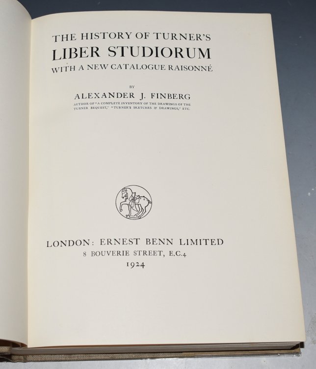 The History of Turner's Liber Studiorum. With a New Catalogue Raisonné. SIGNED NUMBERED EDITION.