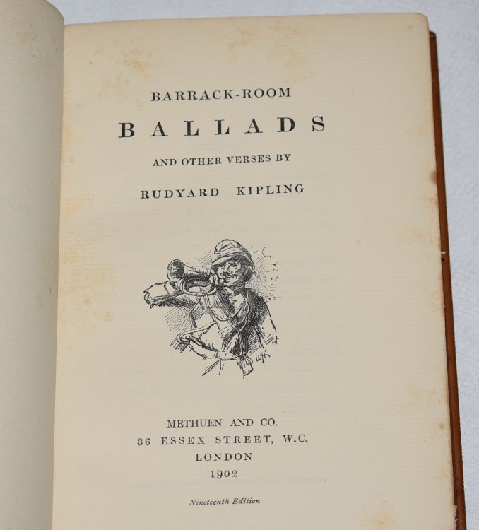 Barrack-Room Ballads And other verses by Rudyard Kipling. In Leather Fine Binding.