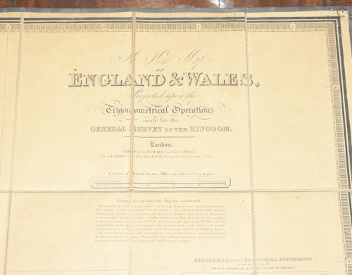 A New Map of England & Wales, Projected upon the Trigonometrical Operations made for the General Survey of the Kingdom.