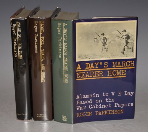 Peace For Our time; Blood, Toil, Tears and Sweat; A Day’s March Nearer Home. Three volumes. Vol 1, Munich to Dunkirk - the Inside Story. Vol 2, The War History from Dunkirk to Alamein, based on the War Cabinet papers of 1940 to 1942. Vol 3, Alamein to V E Day Based on the War Cabinet Papers.