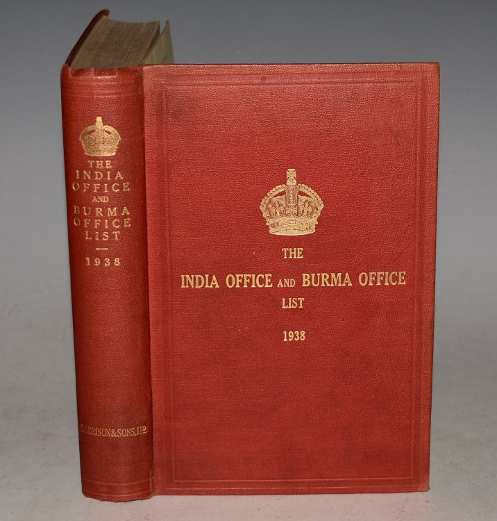 The India Office And Burma Office List For 1939 52nd Publication. Two large foldout plates.
