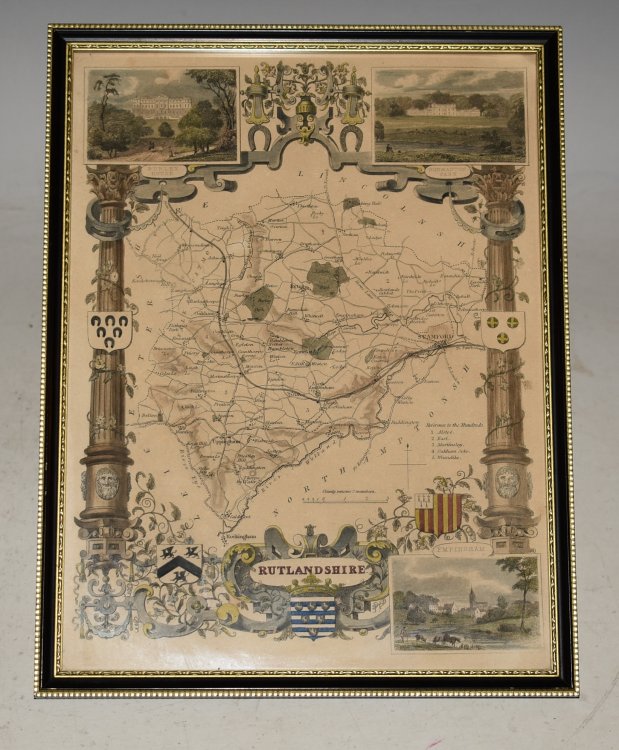 ORIGINAL ENGRAVED MAP OF RUTLANDSHIRE. From “The English Counties Delineated”. Or, A Topographical Description of England.