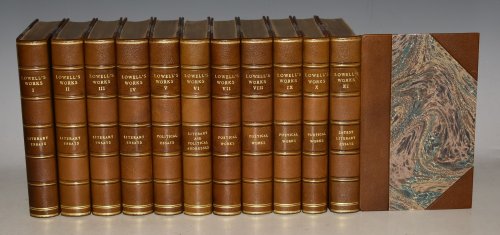 The Works of James Russell Lowell. Eleven Volume Set. Standard Library Edition. Illustrated With Steel Portraits and Photogravures. Literary Essays, Political Essays, and Poetical Works.