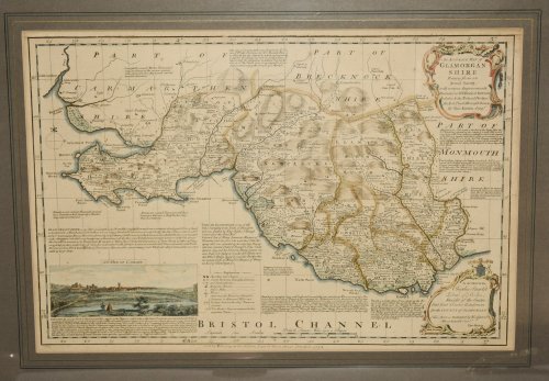 An Accurate Map of Glamorgan Shire Drawn from an actual survey, with various Improvements, Illustrated with Historical Extracts relative to its Natural Products, Air, Soil, Trade, Manufacture &c.