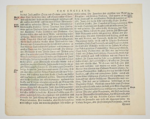 Original Hand Coloured Engraved Map of The Channel Islands “Von Englandt.” Sectioned map showing the Four principle Islands in the English Channel; Anglesey, Guernsey, Isle of Wight, And Jersey. “Wight Ol. Vectis,” “Garnsay,” “Iarsay.”