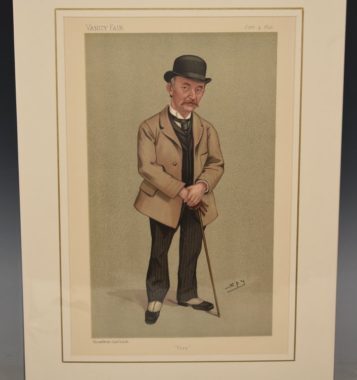 ORIGINAL LITHOGRAPH by SPY: THOMAS HARDY. “Tess”. 4.6.1892. (Literary)