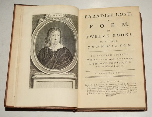 Paradise Lost A Poem In Twelve Books. The Seventh Edition, With Notes of Various authors, by Thomas Newton. In Two Volumes.