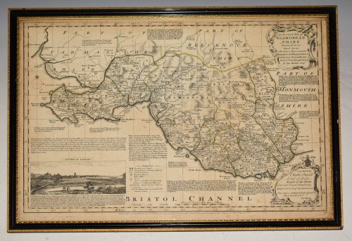 An Accurate Map of Glamorgan Shire Drawn from an actual survey, with various Improvements, Illustrated with Historical Extracts relative to its Natural Products, Air, Soil, Trade, Manufacture &c.