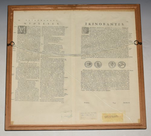 ORIGINAL ENGRAVED MAP OF Middlesex including London. Originally titled ‘Middle-Sexia’.
