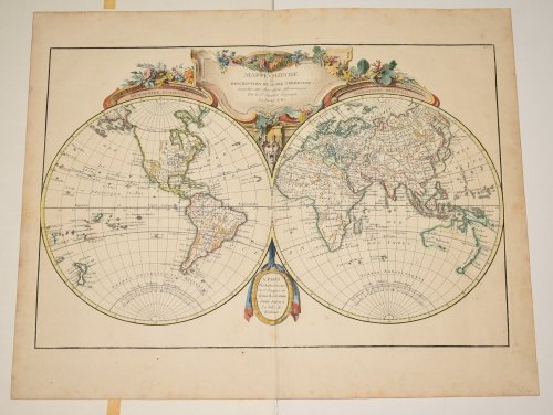 Mappe Monde ou Decsription du Globe Terrestre. Map of the World. From a voyage to the Pacific Ocean. Undertaken by the Command of his Majesty, for making discoveries in the Northern Hemisphere.