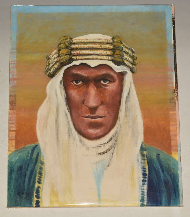 ORIGINAL Oil Painting Portrait of T.E. Lawrence, Dorset UNSIGNED