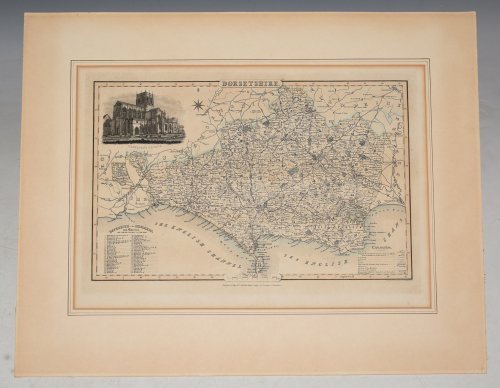 Large Copper-engraved map of Dorsetshire. DORSET