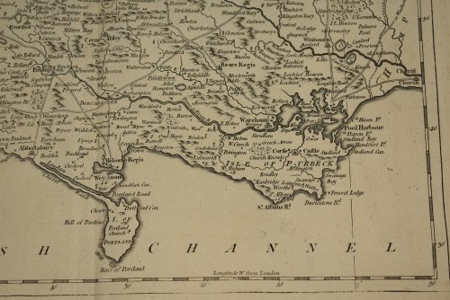 Original Engraved New Map of “Dorsetshire” Dorset from the Best Authorities.