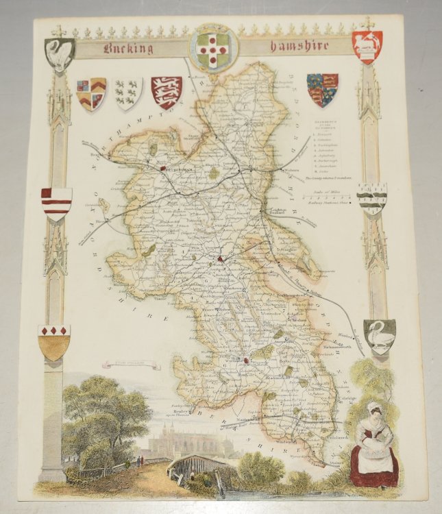 Map of Buckinghamshire Map of Buckinghamshire, showing towns, villages, roads and railways.
