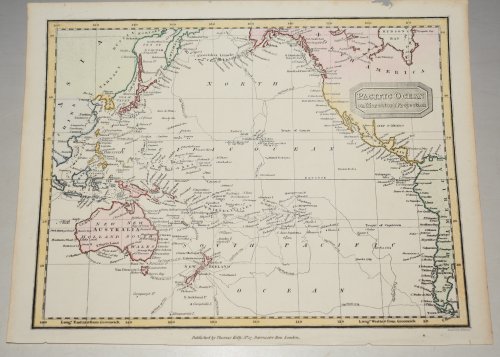 MAP OF THE PACIFIC OCEAN ON MERCATOR'S PROJECTION, SHOWS HAWAII