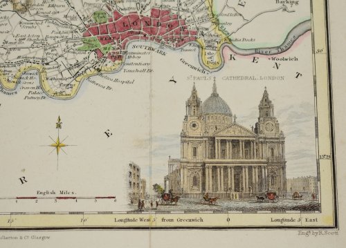 ORIGINAL ENGRAVED MAP OF Middlesex.
