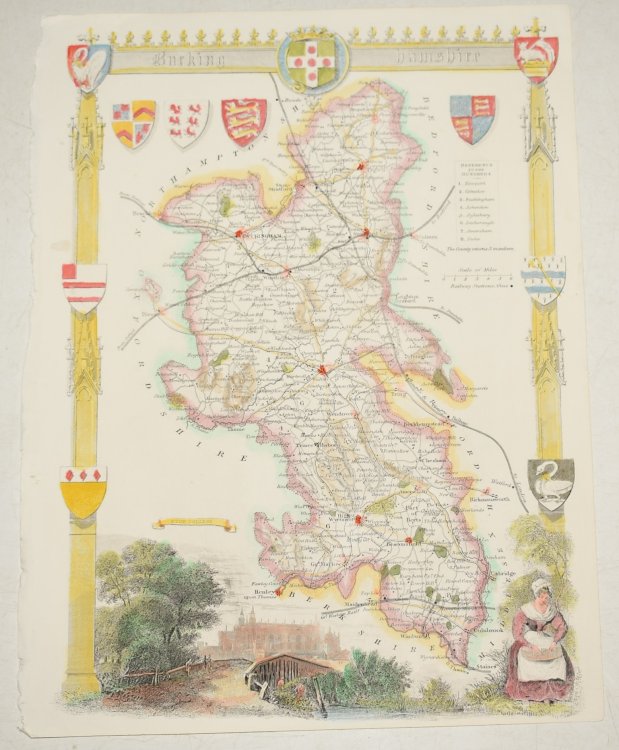 Map of Buckinghamshire Map of Buckinghamshire, showing towns, villages, roads and railways.