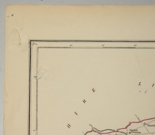 ORIGINAL ENGRAVED MAP OF RUTLANDSHIRE. Engraved for LEWIS's “Topographical Dictionary” and drawn by R. Creighton. From: “AN ATLAS comprising Maps of the Several Counties, divided into Unions….”.