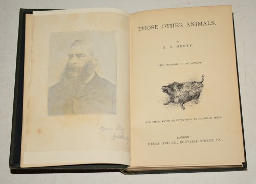 Those Other Animals. With portrait of the author and twenty-two illustrations by Harrison Weir. The Whitefriars Library of Wit and Humour.
