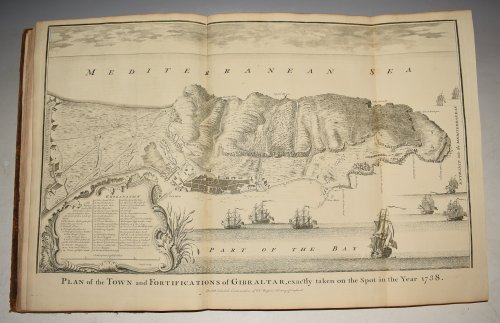 Original Copper Engraved Plan of the Town and Fortifications of Gibraltar, exactly taken on the spot in the Year 1738.