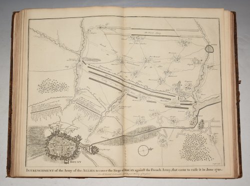 Original Copper Engraved Plan of the Intrenchment of the Army of the Allies to cover the Siege of Douay against the French Army, that came to raise it in June 1710.