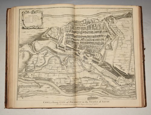 Original Copper Engraved View of Cony, a strong City of Piedmont in the States of Savoy.