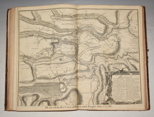 Original Copper Engraved 'Plan of the Battle of Oudenard fought July 11th, 1708'. (Plan of the battle of Oudenaarde.)