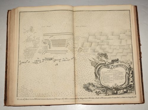Original Copper Engraved Plan of ye Battle of Wynendale, between ye Troops of ye Allies commanded by Major Gen. Webb, & those of France, under Count De La Motte, Sep. 28, 1708.