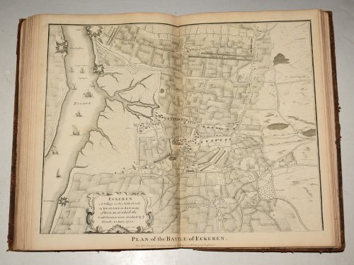 Original Copper Engraved View of the Plan of the Battle of Eckeren. Eckeren A Village in the Netherlands, in Brabant, in the County of Ryem, at which the Confederate Attacked by the French, 30 June, 1703.