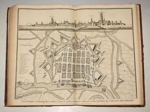 Original Copper Engraved Map of Nieuwpoort, anglicised to 'Newport', in northern Belgium. Newport, a Strong Sea-Port Town in Flanders