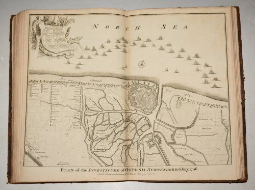 Original Copper Engraved Plan of the Investiture of Ostend, Surrendered 6 July 1706.