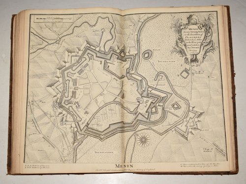 Original Copper Engraved Plan of Menin. A very Strong Town in the Earldom of Flanders. Taken by ye Allies in the Year 1706 and retaken by ye French in 1744.