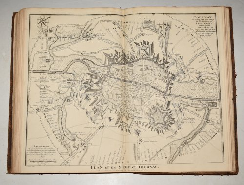 Original Copper Engraved Plan of Tournay a Strong City and Castle in the Earldom of Flanders taken by the Confederates July 7. 1709 and left as a Barrier Town to the DUtch by the Treaty of Utrecht.