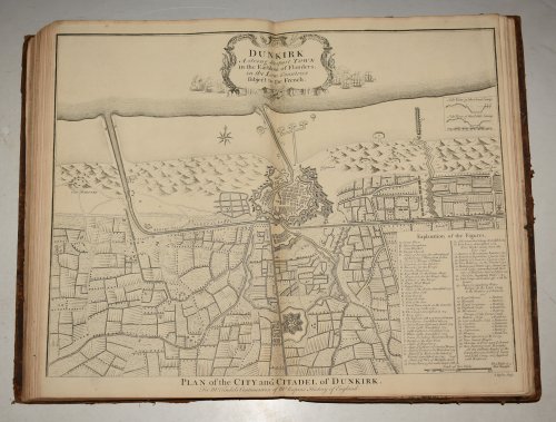 Original Copper Engraved View of Plan of the City and Citadel of Dunkirk. Dunkirk, a strong seaport town in the Earldom of Flanders, in the Low Countries subject to the French.