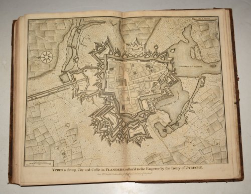 Original Copper Engraved Plan of Ypres a strong City and Castle in Flanders, restored to the Emperor by the Treaty of Utrecht.