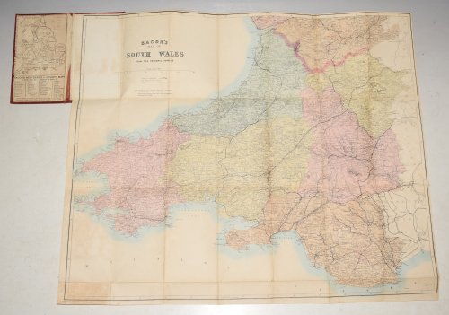 Bacon’s New Tourist Map of South Wales. From The Ordnance Survey, with the Name of Every Railway Station.