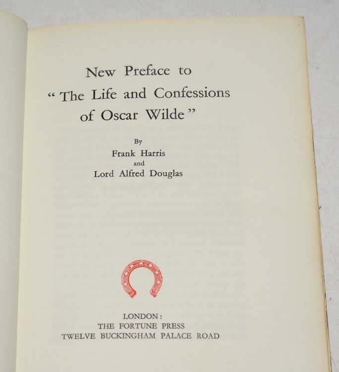 New Preface to “The Life and Confessions of Oscar Wilde”.